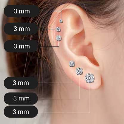 Pendientes Moissanita 18K | Brillo Eterno Unisex