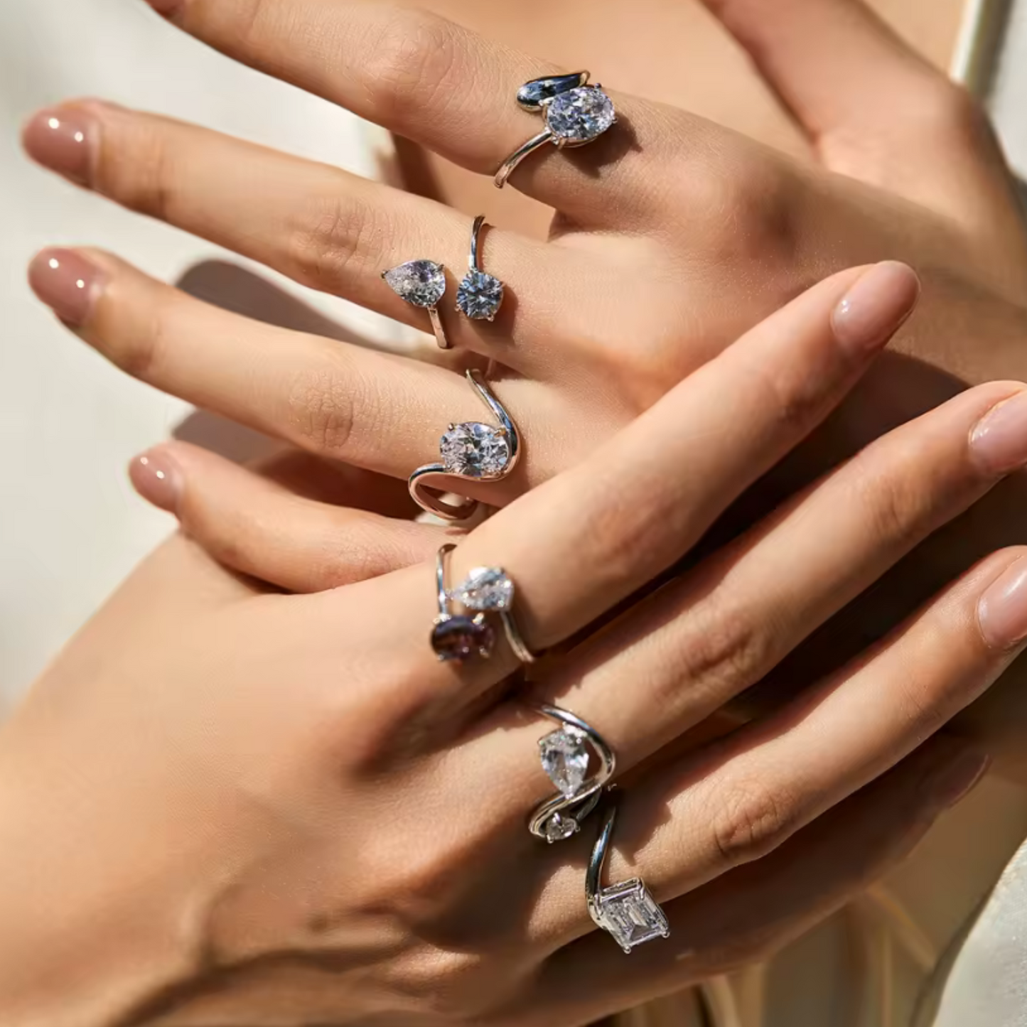 Anillo Colección Irregular con Circonio | Plata 925