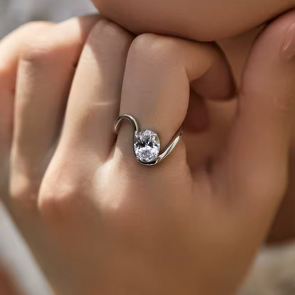 Anillo Colección Irregular con Circonio | Plata 925