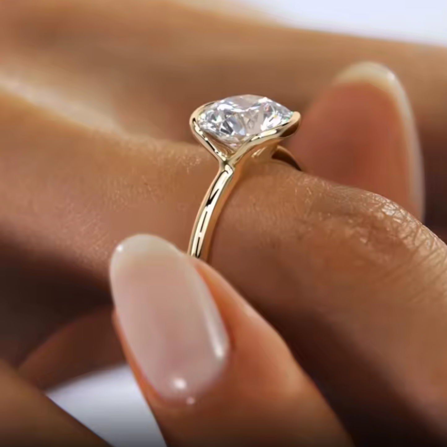 Anillo Solitario Moissanita 1CT | Oro y Plata 925