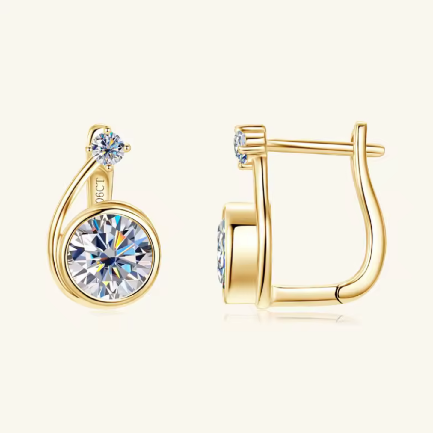 Pendientes Brillo Eterno | Moissanita 1CT en Plata de Ley 925