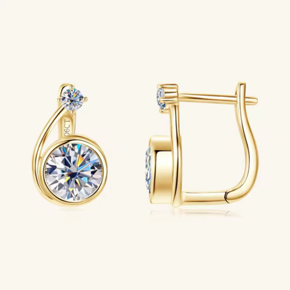 Pendientes Brillo Eterno | Moissanita 1CT en Plata de Ley 925