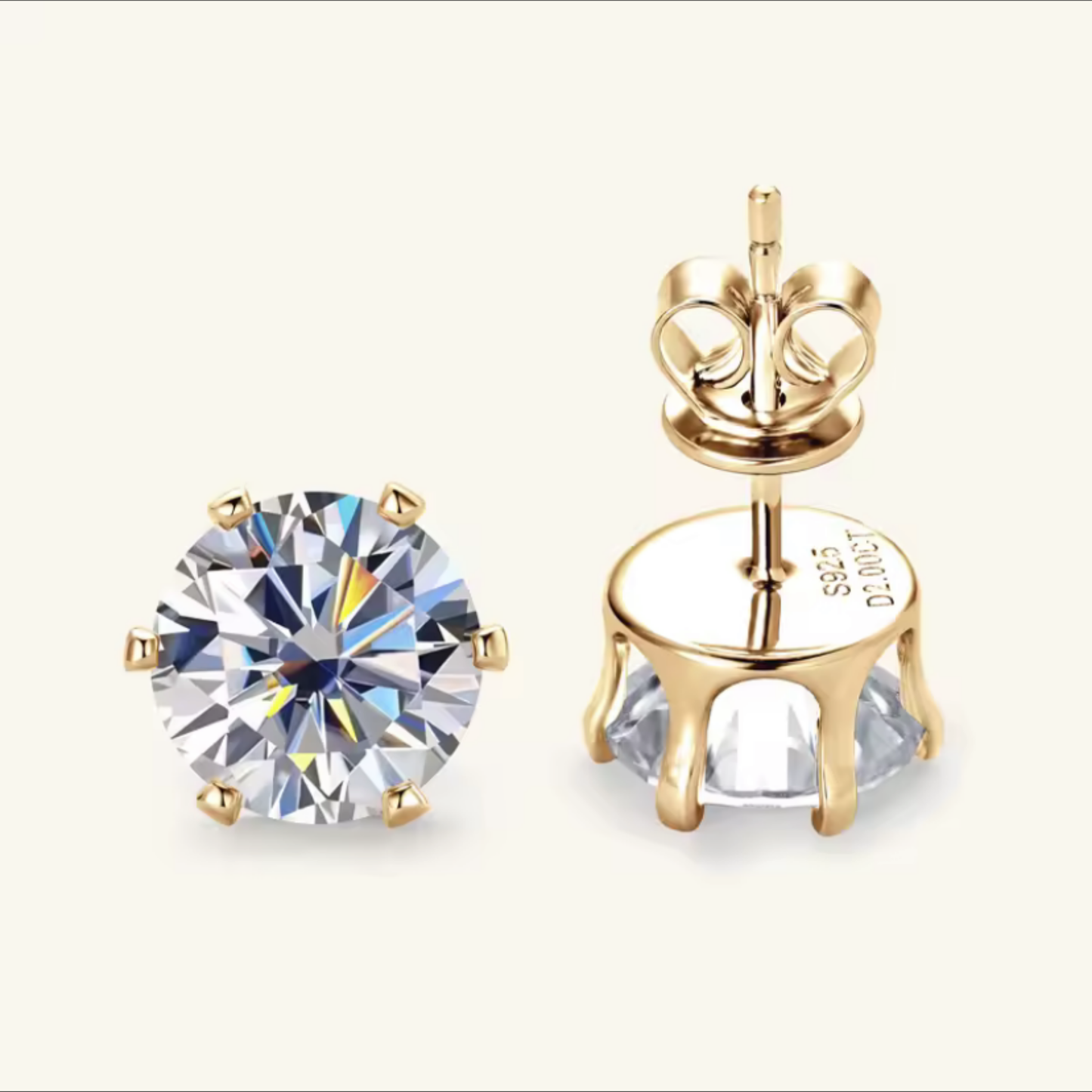 Pendientes Moissanita 18K | Brillo Eterno Unisex