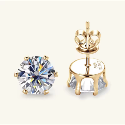 Pendientes Moissanita 18K | Brillo Eterno Unisex