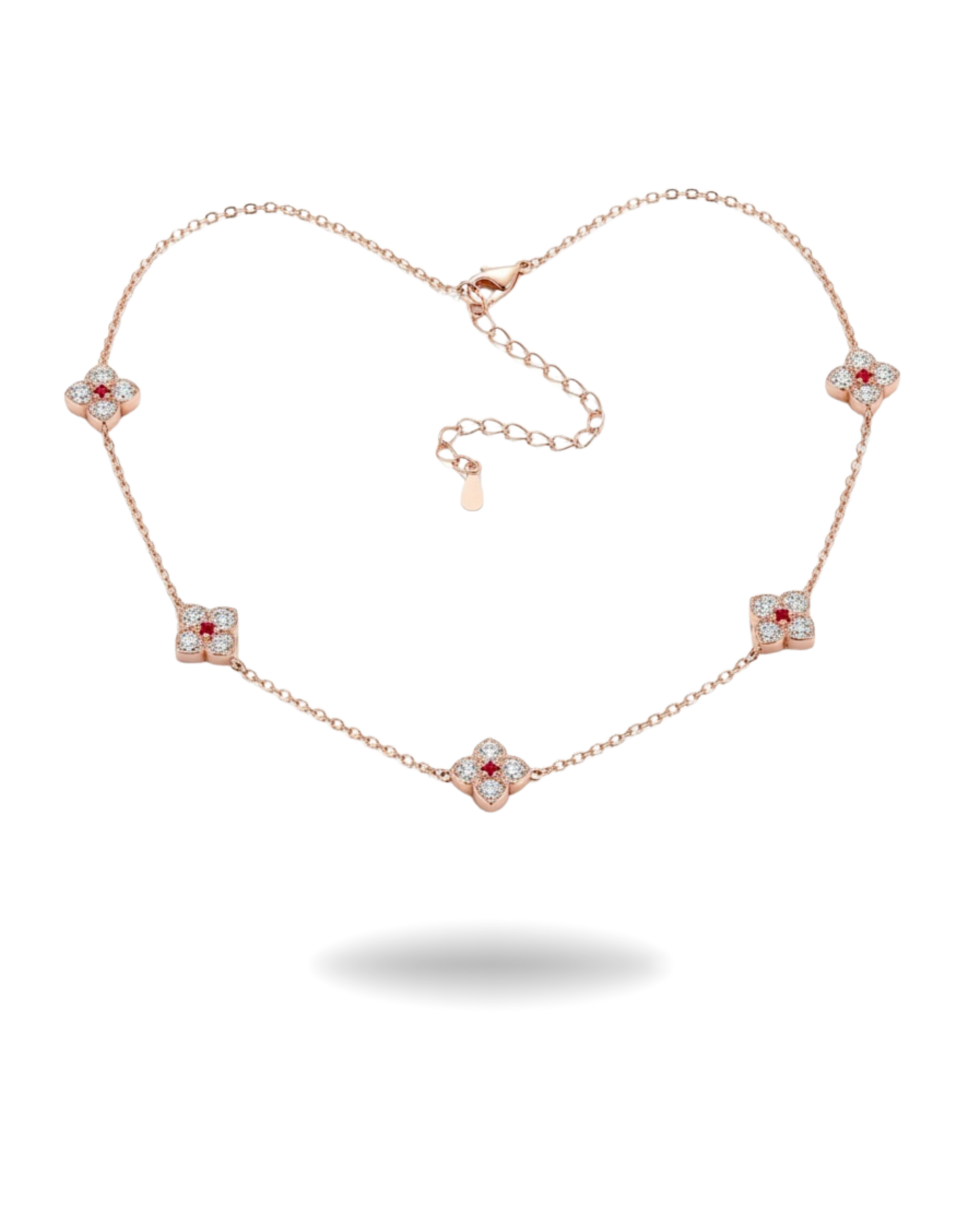 Collar Flor de Moissanita en Plata 925 con Baño en Oro 18K | Brillo & Elegancia Atemporal