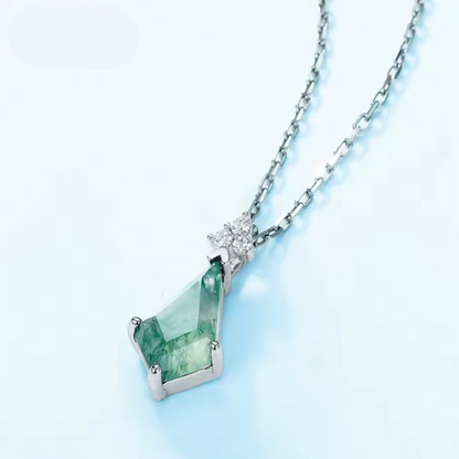 Collar de Ágata Musgo en Plata 925 – Elegancia natural