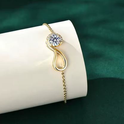 Pulsera Eterna Moissanita | Plata 925 GRA Certificada