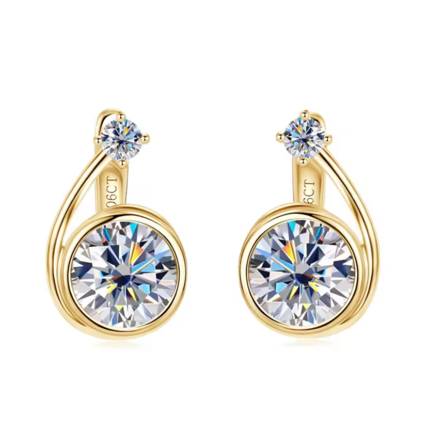 Pendientes Brillo Eterno | Moissanita 1CT en Plata de Ley 925