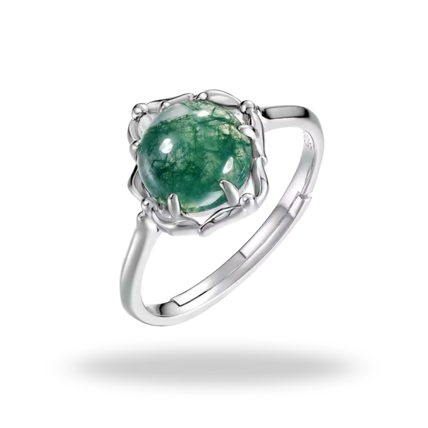 Anillo de Ágata Musgo en Plata 925 – Naturaleza en tu esencia