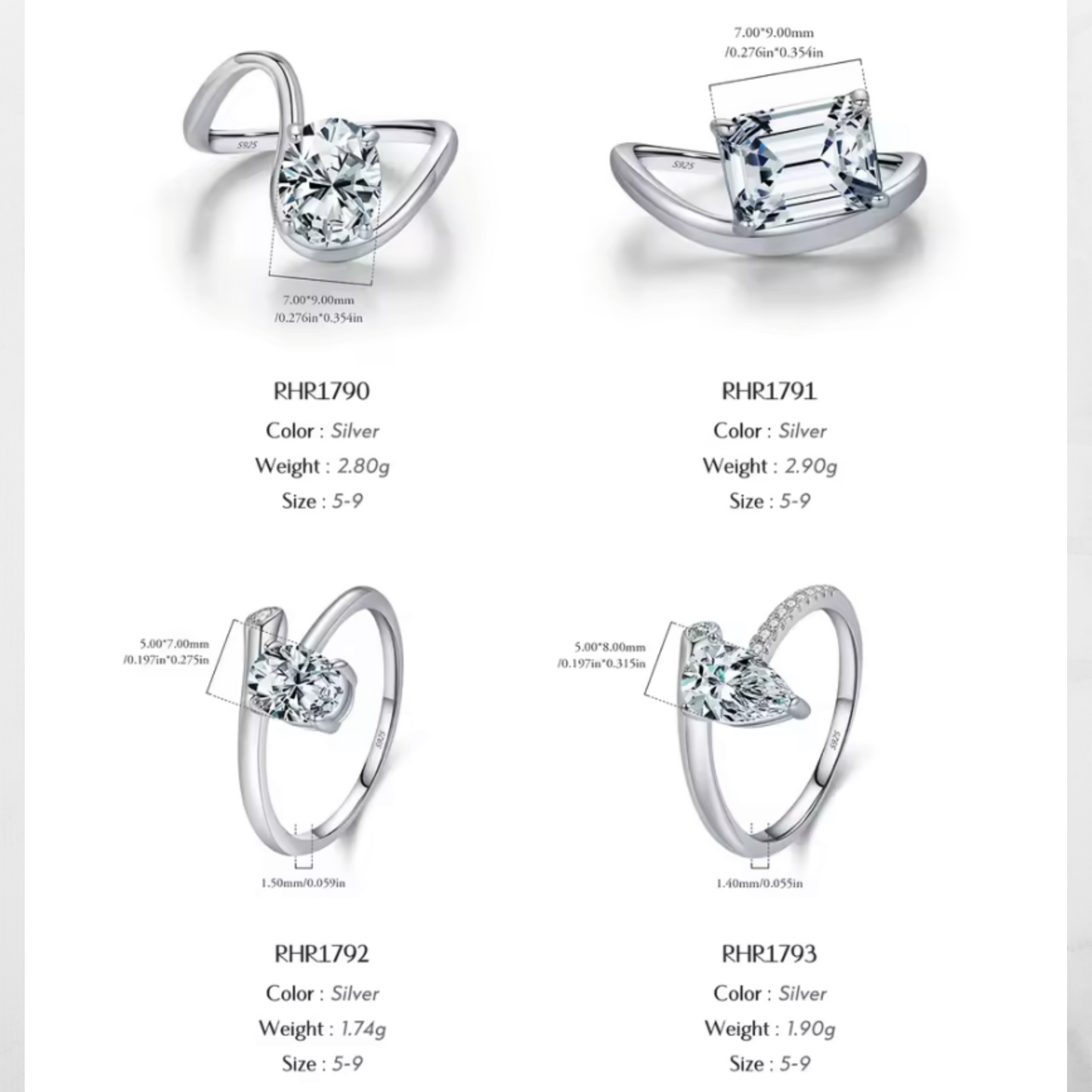 Anillo Colección Irregular con Circonio | Plata 925