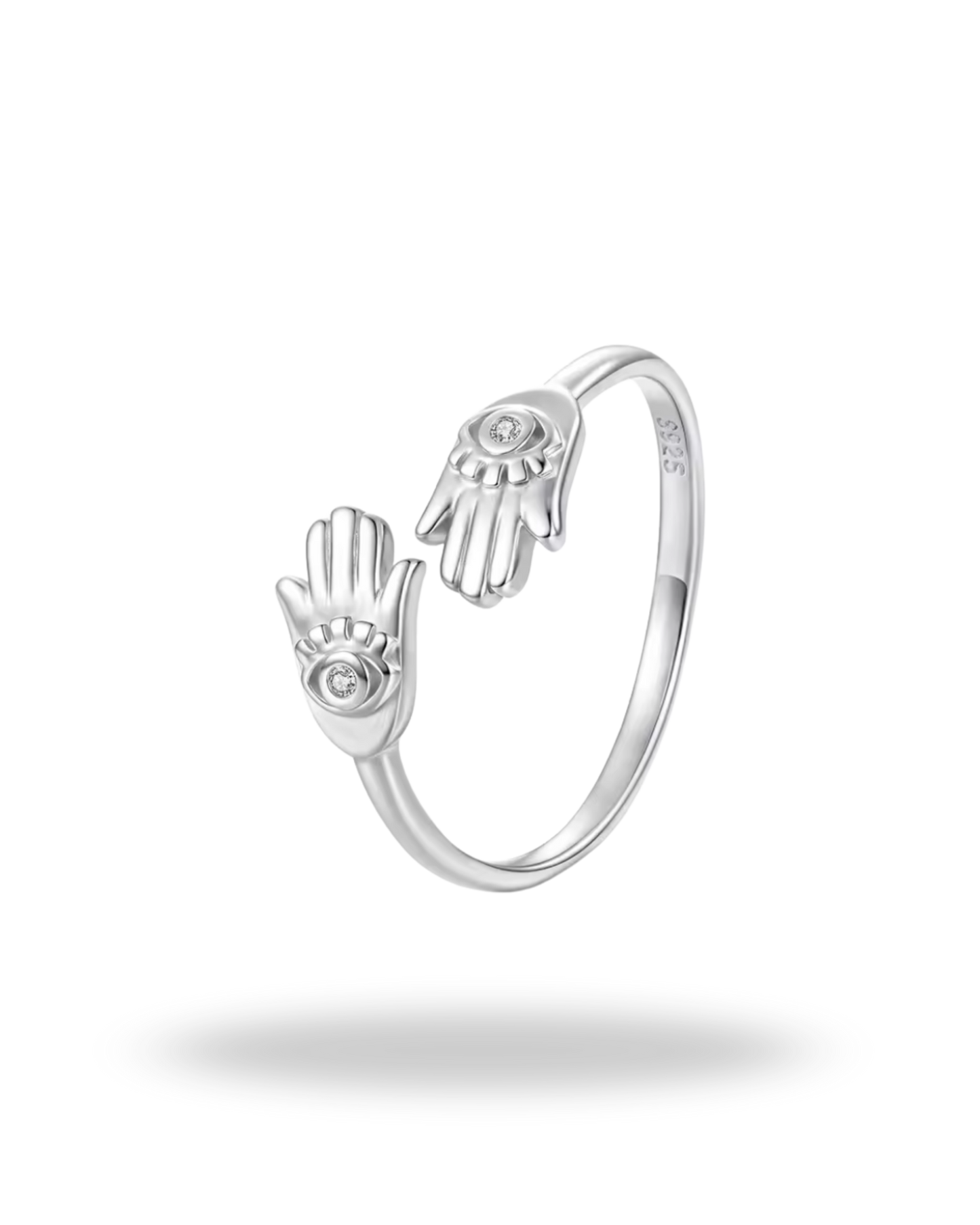 Anillo Hamsa Protector de Plata 925 | Bendición y Energía Positiva