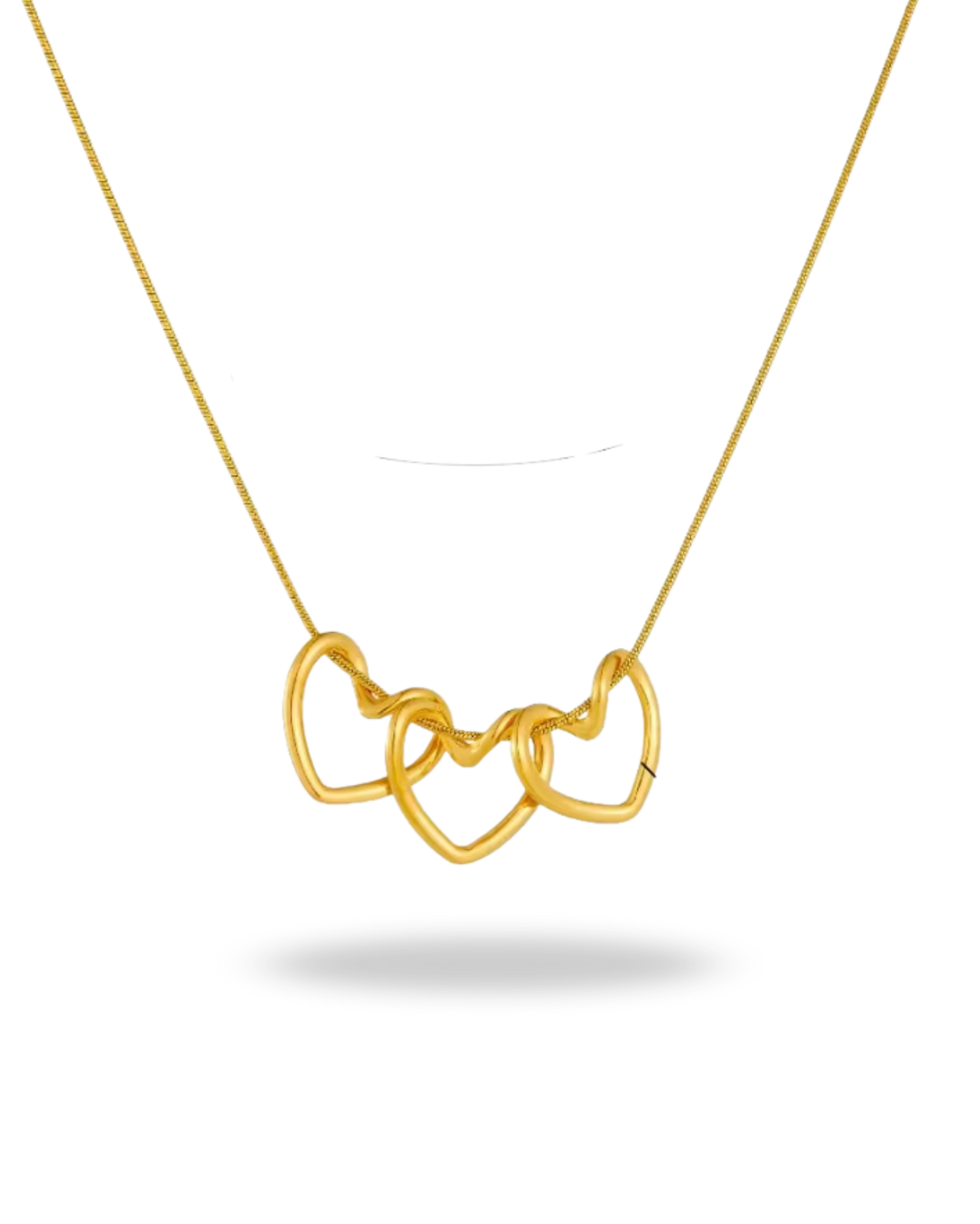 Collar Corazones Dorados en Acero Inoxidable 316L – Minimalismo con estilo