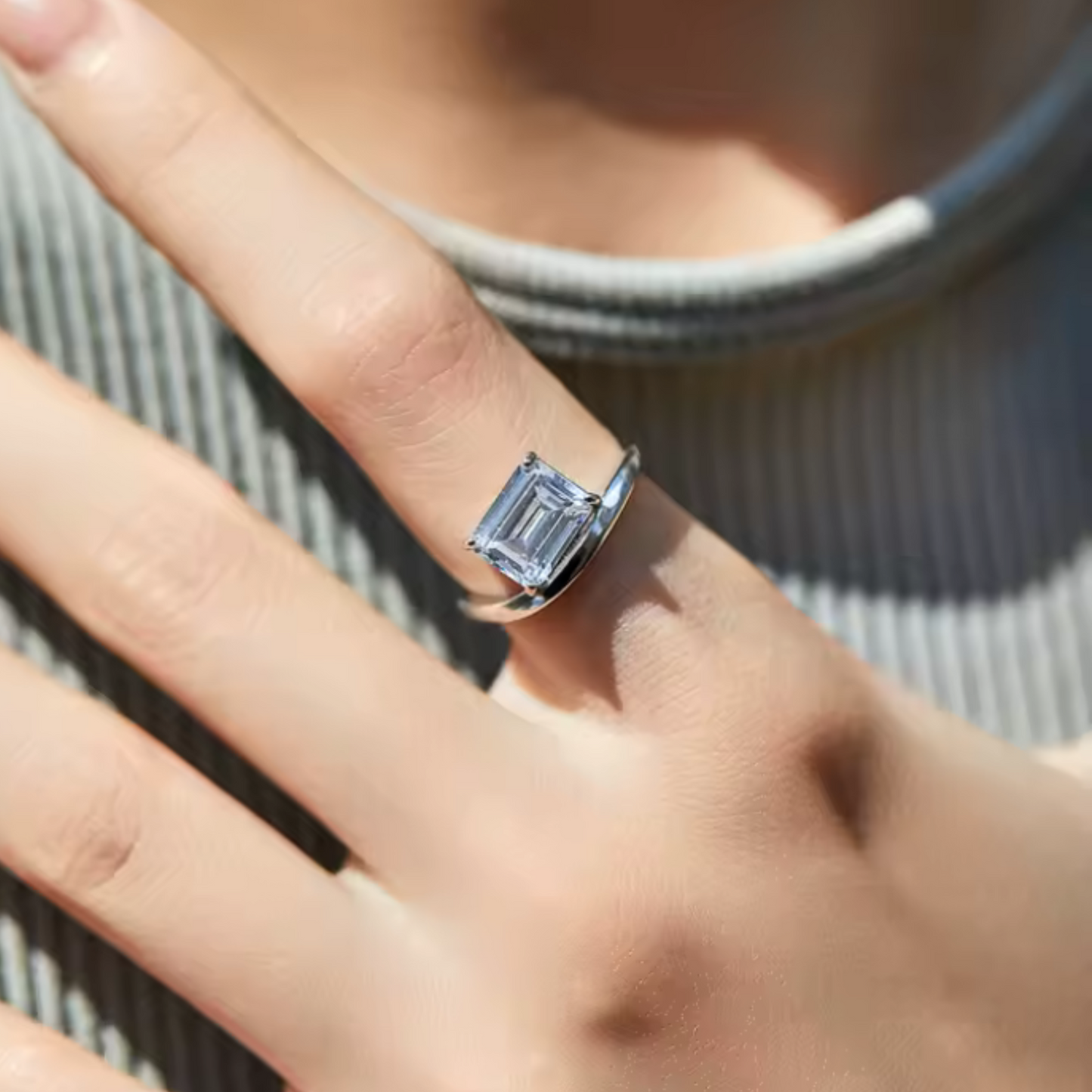 Anillo Colección Irregular con Circonio | Plata 925