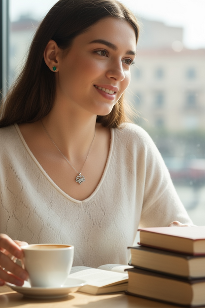 Collar Corazón Infinito con Moissanita | Plata 925
