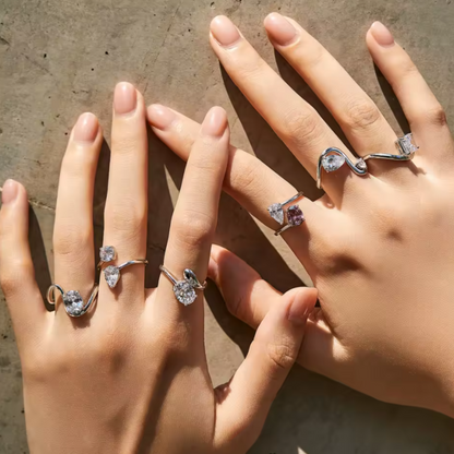 Anillo Colección Irregular con Circonio | Plata 925