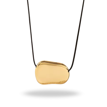 Collar Minimalista Irregular en Acero Inoxidable Dorado – Ajustable e Hipoalergénico