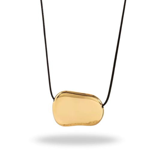 Collar Minimalista Irregular en Acero Inoxidable Dorado – Ajustable e Hipoalergénico