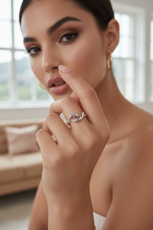 Anillo piscis de Plata 925 | Fuerza y Prosperidad