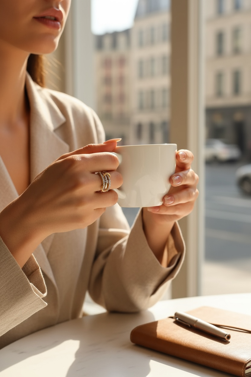 Anillos Apilables “Luz Dorada” · Acero Inoxidable & Oro 18K | Brillo y Elegancia Diaria