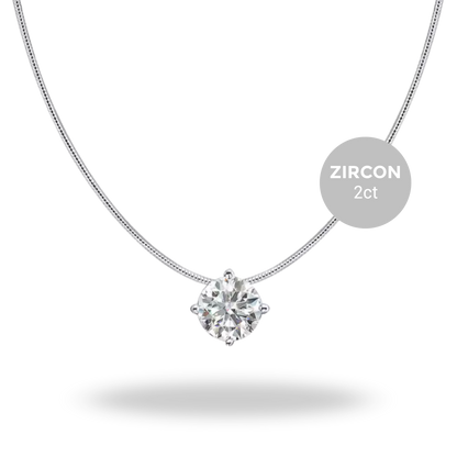 Collar Solitario Zircón | 0,5 ct · 1 ct · 2 ct