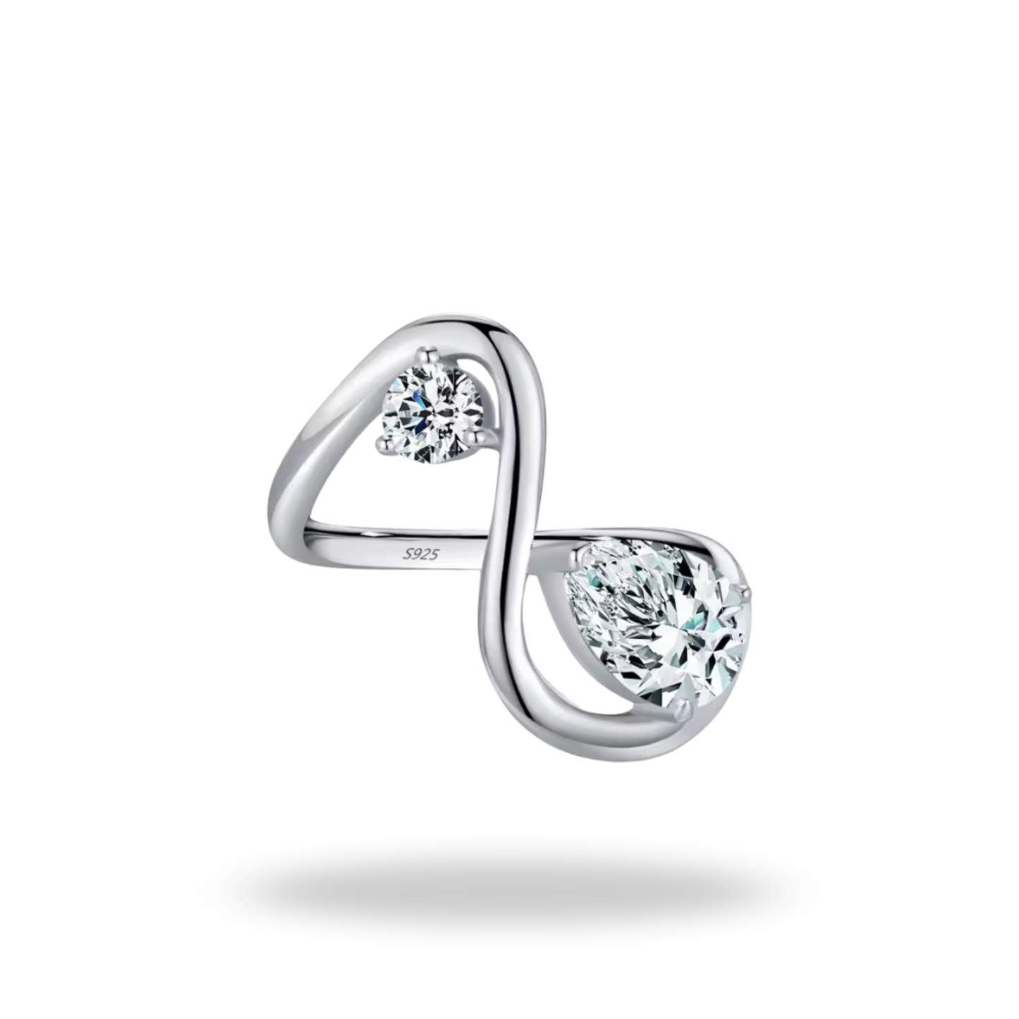 Anillo Colección Irregular con Circonio | Plata 925