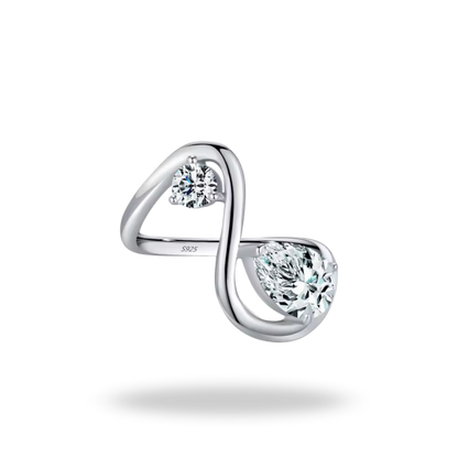 Anillo Colección Irregular con Circonio | Plata 925