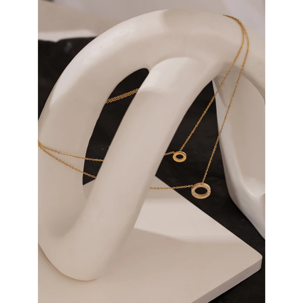 Collar Aura Layered: Doble Brillo, Doble Elegancia