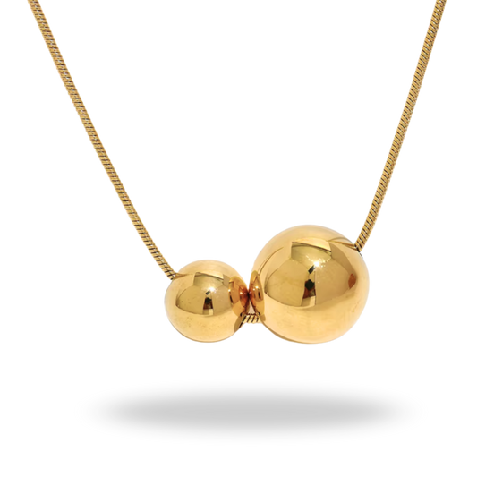 Collar Esferas Doradas – Minimalismo con brillo eterno ✨