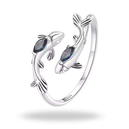 Anillo piscis de Plata 925 | Fuerza y Prosperidad