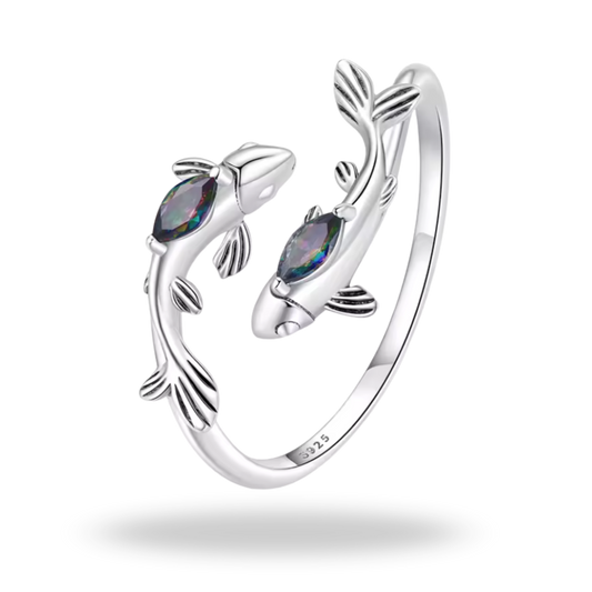 Anillo piscis de Plata 925 | Fuerza y Prosperidad