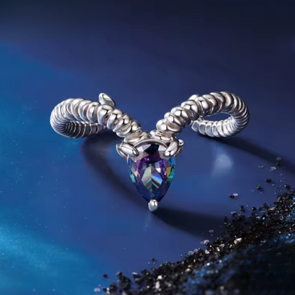 Anillo Aries de Plata 925 | Zodiacal Ajustable