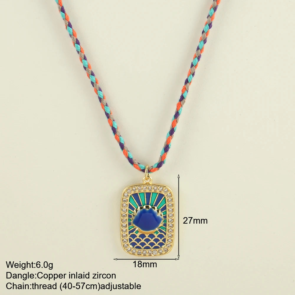 Collar "Boho Soul" – Amuleto de Verano con Cordón Tejido