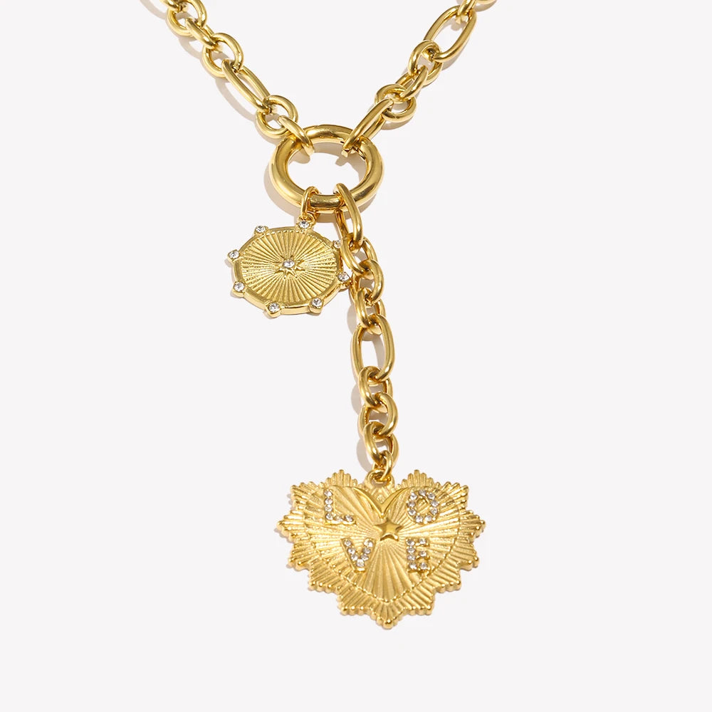 Collar Celestial Love & Protection – Baño de Oro 18K (Waterproof)