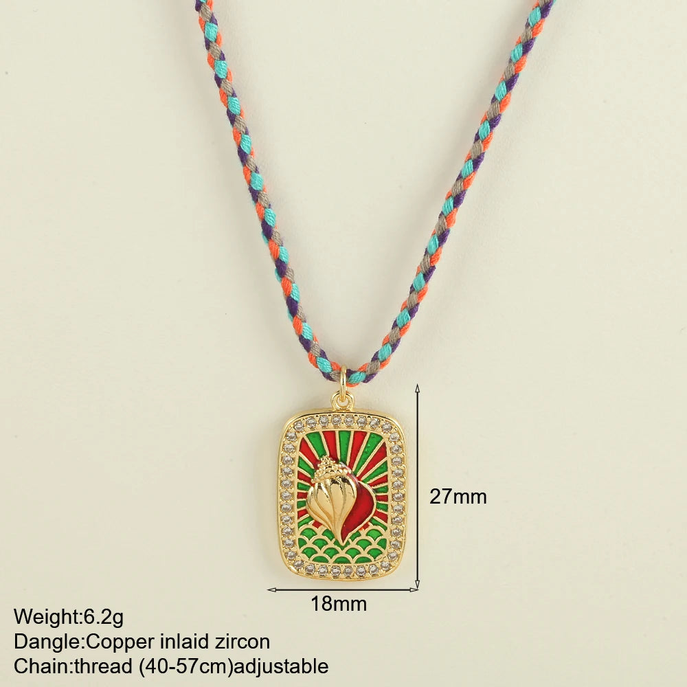 Collar "Boho Soul" – Amuleto de Verano con Cordón Tejido