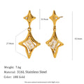 Pendientes "Polaris Glow" – Estrellas Geométricas con Zirconia