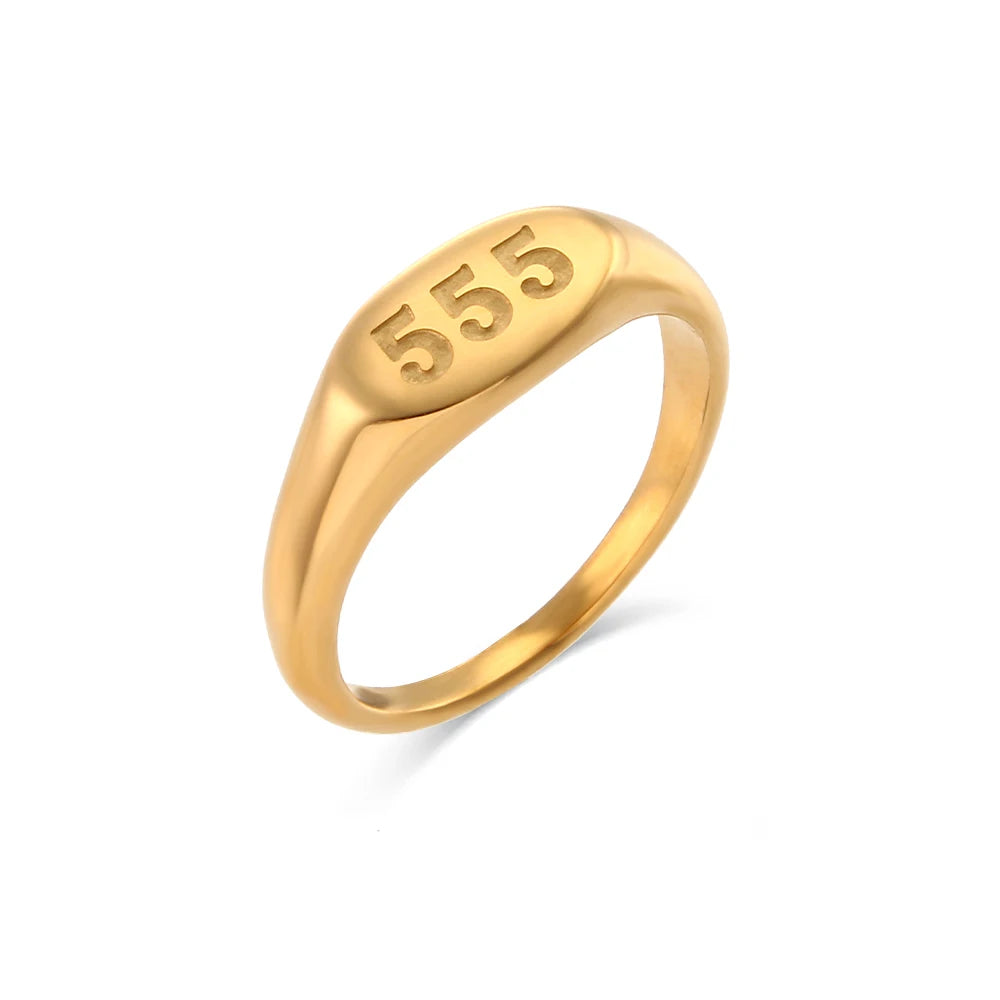 Anillo "Angel Numbers" – Sincronía & Oro 18K
