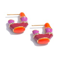 Aros "Candy Bamboo" – Dulzura y Estilo en Esmalte Pastel