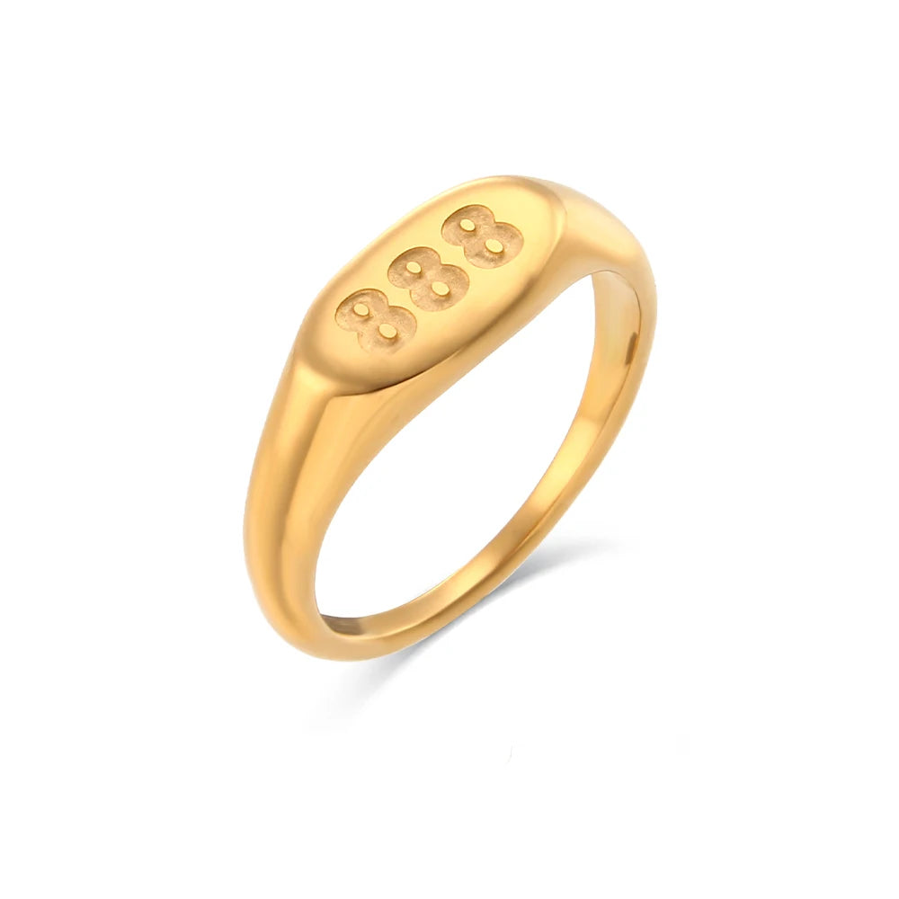 Anillo "Angel Numbers" – Sincronía & Oro 18K