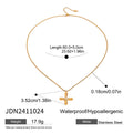 Collar "Ethereal Cross" – Cruz Abombada & Pavé de Circonitas