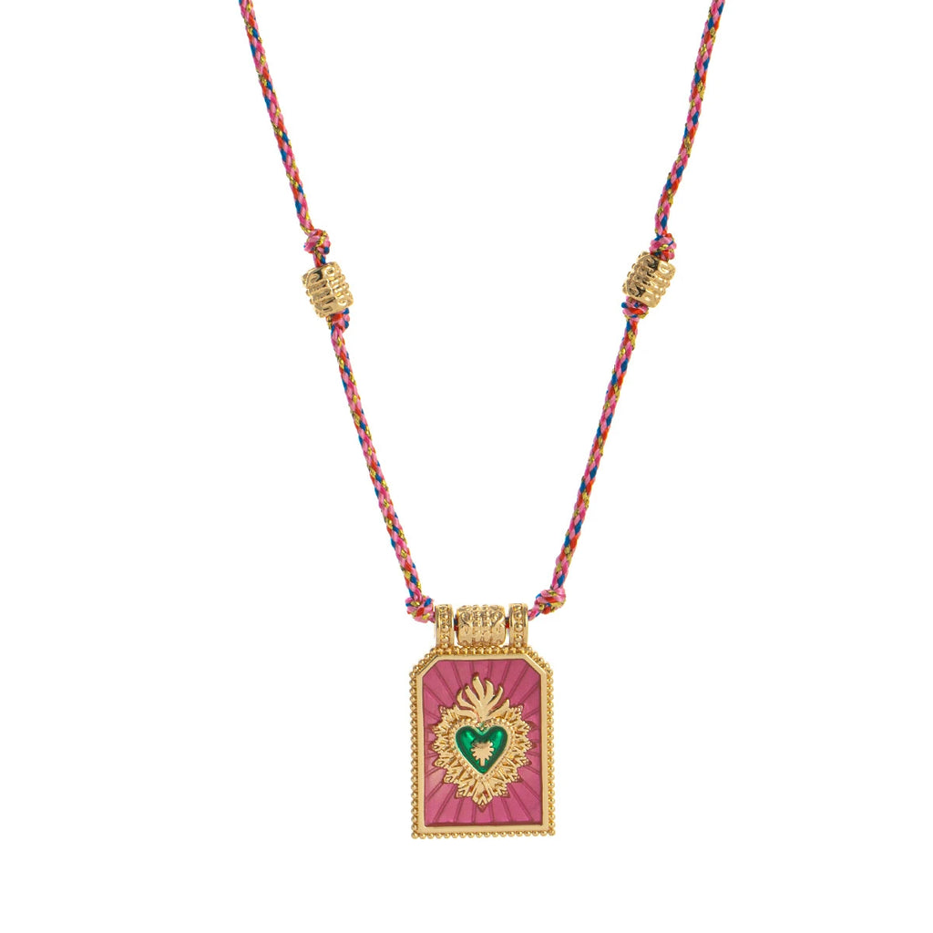 Collar "Sacred Tarot" – Medallón Esmaltado & Borde Labrado