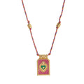 Collar "Sacred Tarot" – Medallón Esmaltado & Borde Labrado