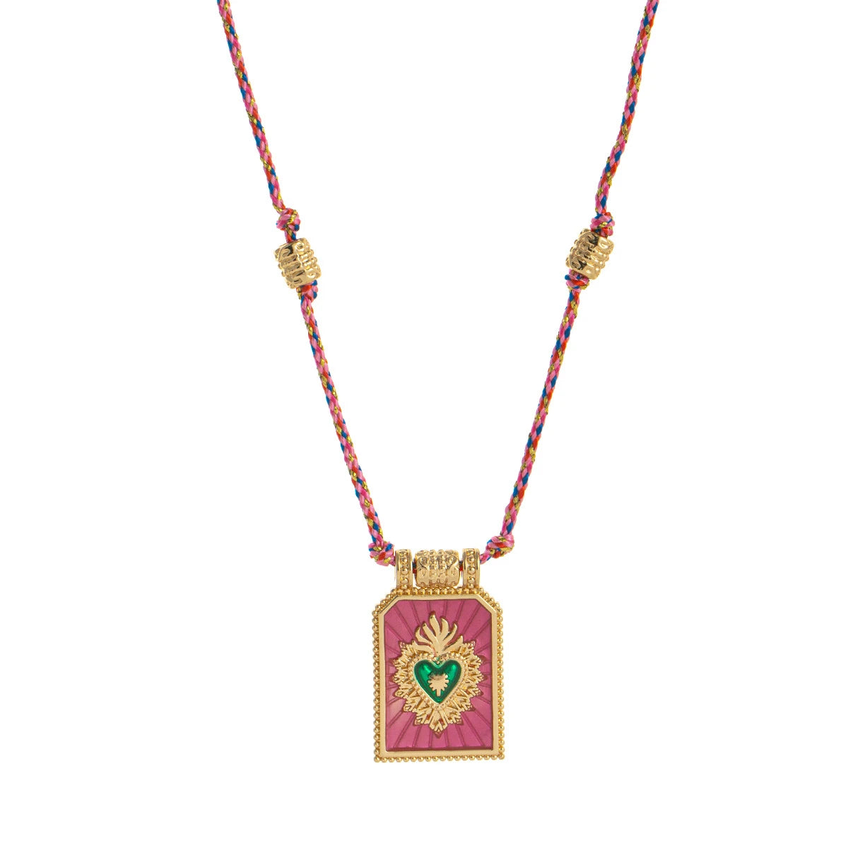 Collar "Sacred Tarot" – Medallón Esmaltado & Borde Labrado