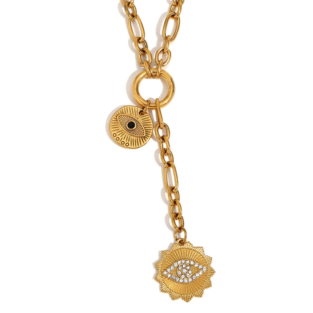 Collar Celestial Love & Protection – Baño de Oro 18K (Waterproof)