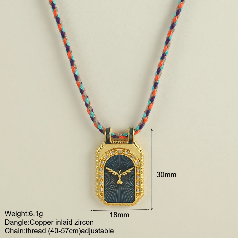 Collar "Boho Soul" – Amuleto de Verano con Cordón Tejido