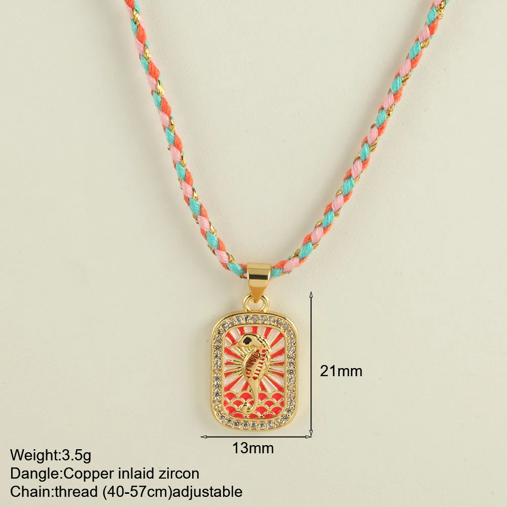 Collar "Boho Soul" – Amuleto de Verano con Cordón Tejido