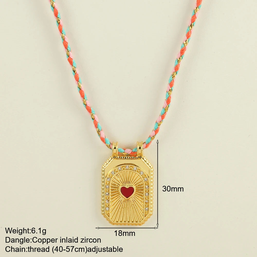 Collar "Boho Soul" – Amuleto de Verano con Cordón Tejido