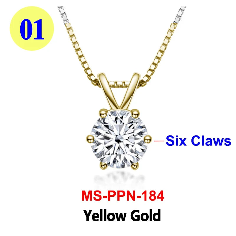 Collar "Destello Real" – Moissanita 1ct & Oro 18K (Pureza Certificada)