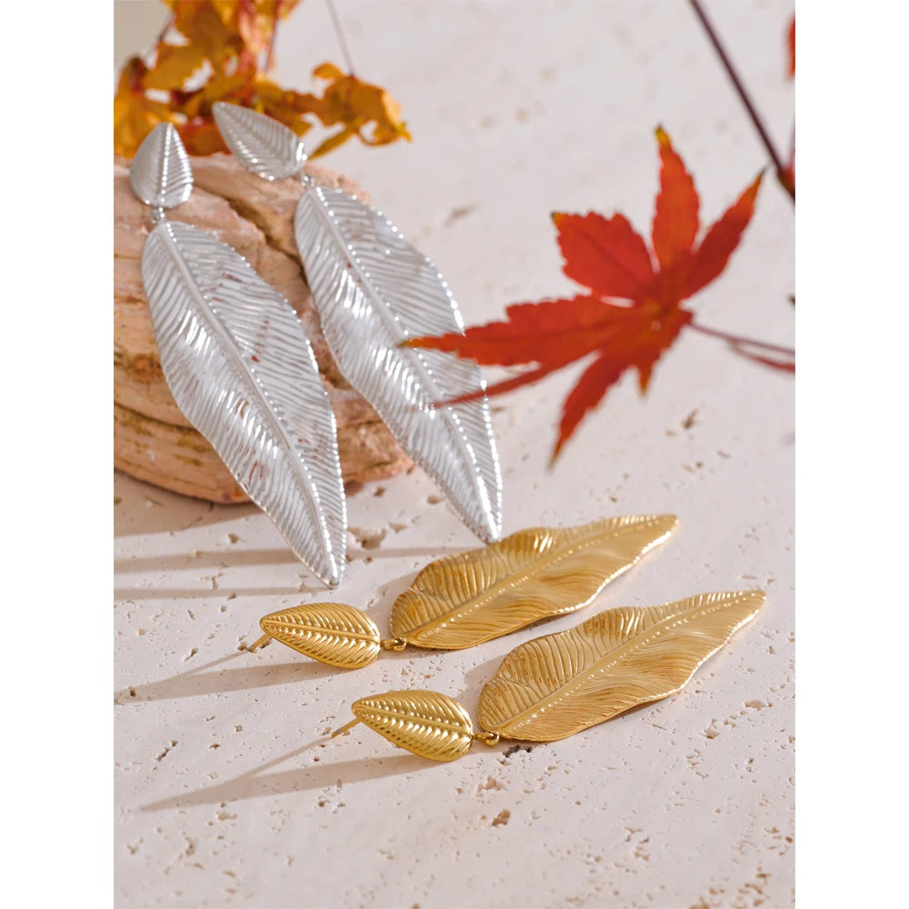 Pendientes Leaf Majesty: El Arte de la Naturaleza
