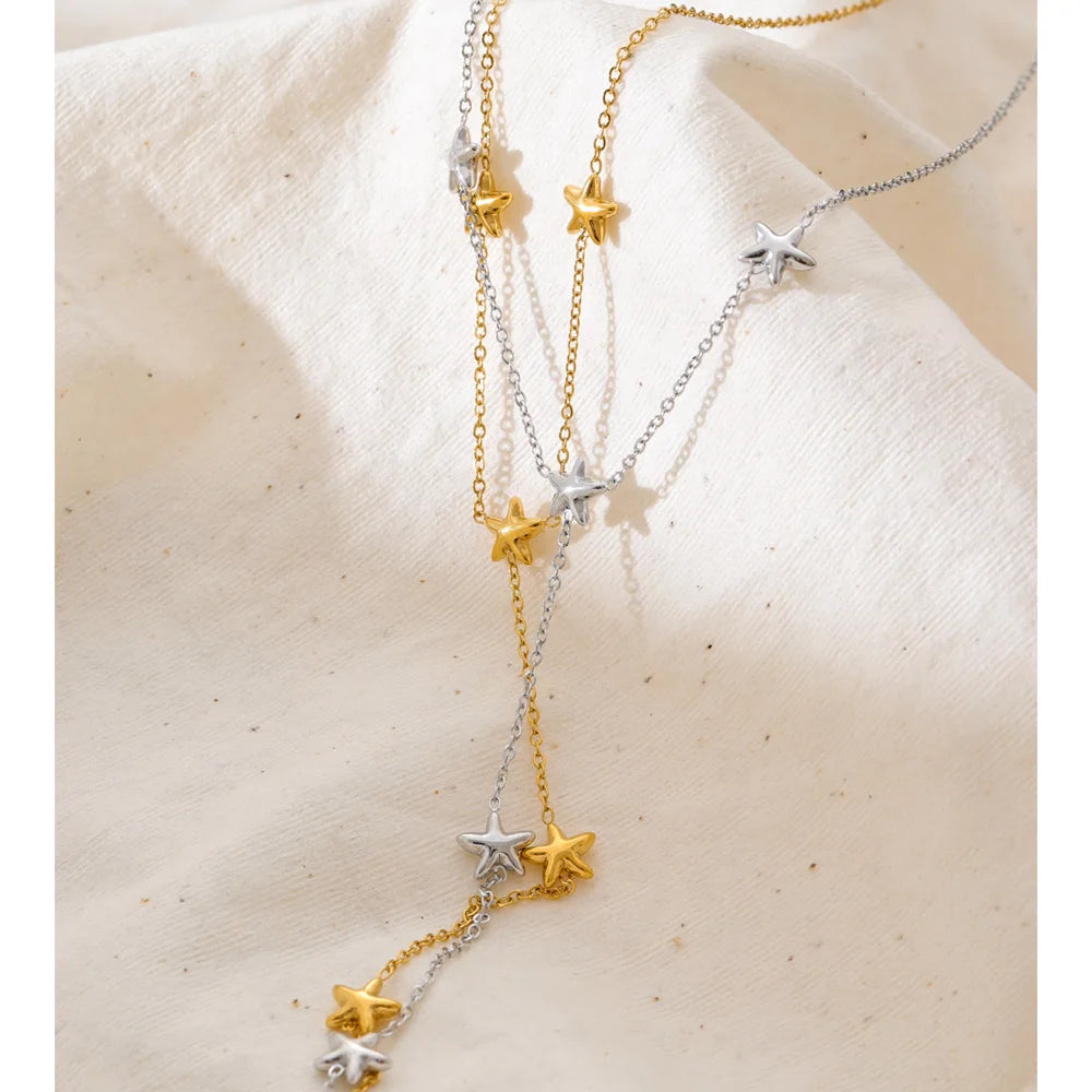 Collar Stardust Drop: Una Lluvia de Estrellas sobre tu Piel