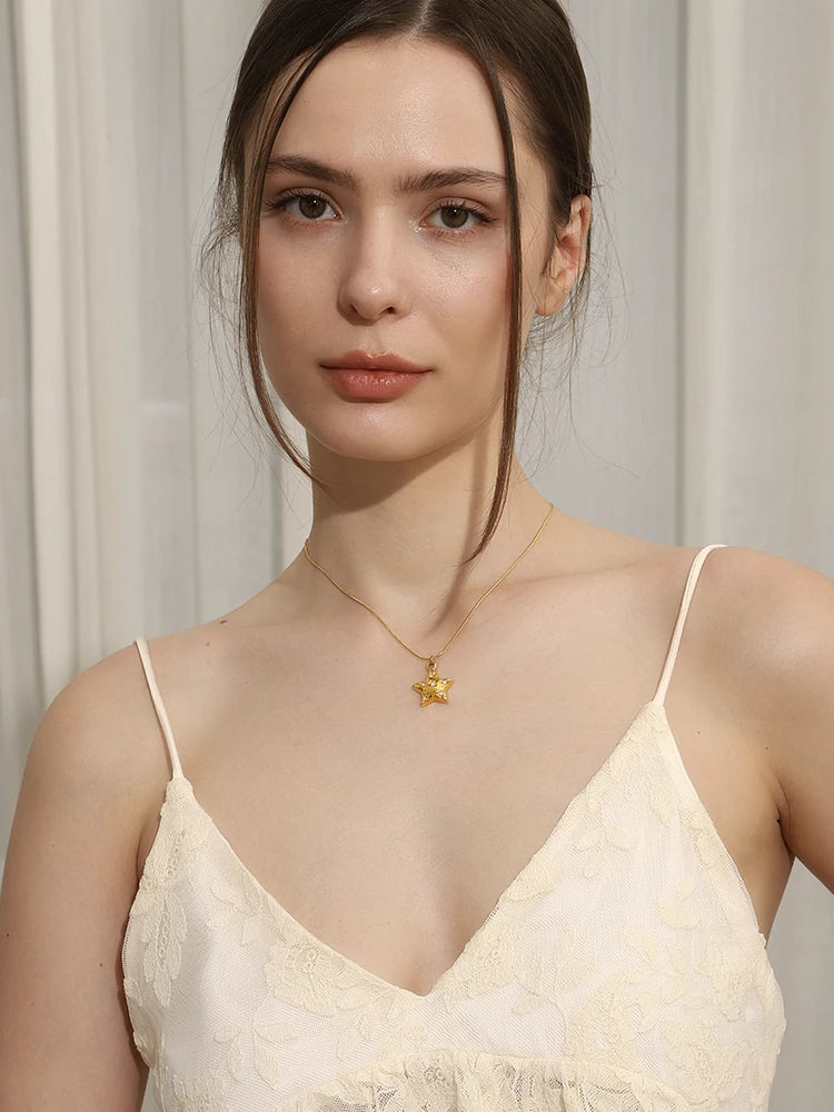 Collar "Starry Night" – Colgante Abombado & Cristales
